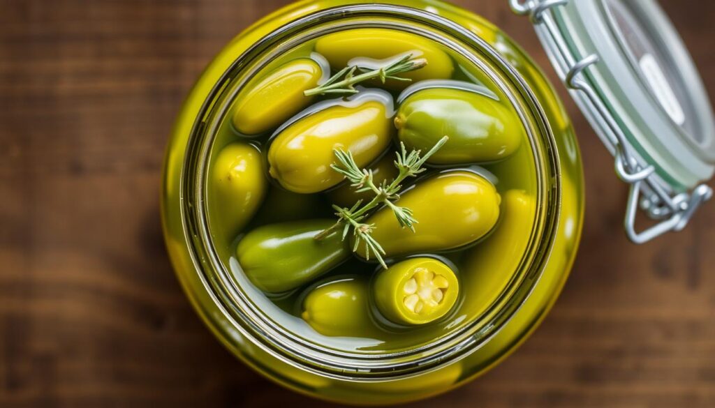 Canned pickled pepperoncini peppers Canned pickled pepperoncini peppers