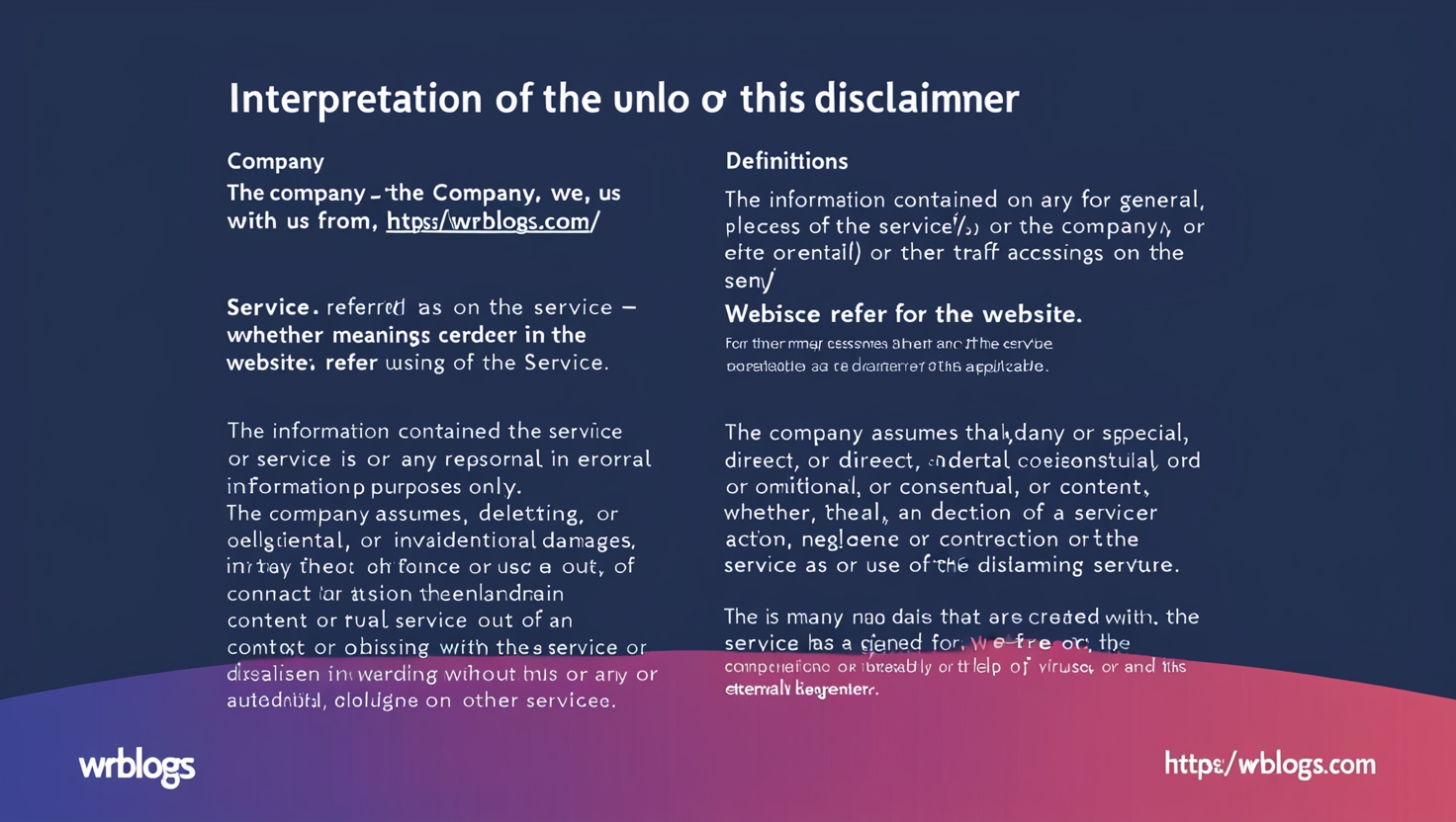 Disclaimer