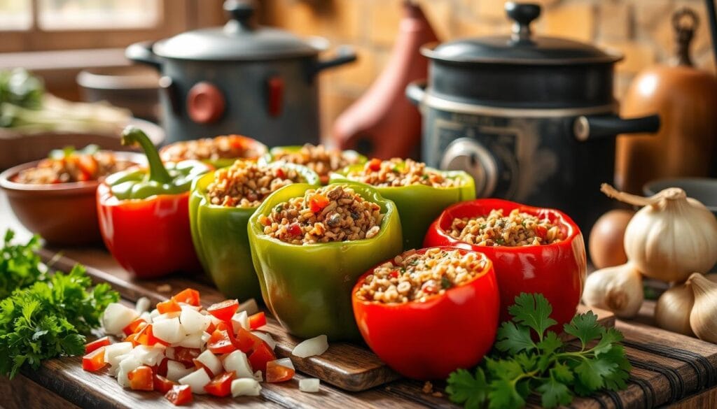 Old Fashioned Stuffed Bell Peppers Recipe