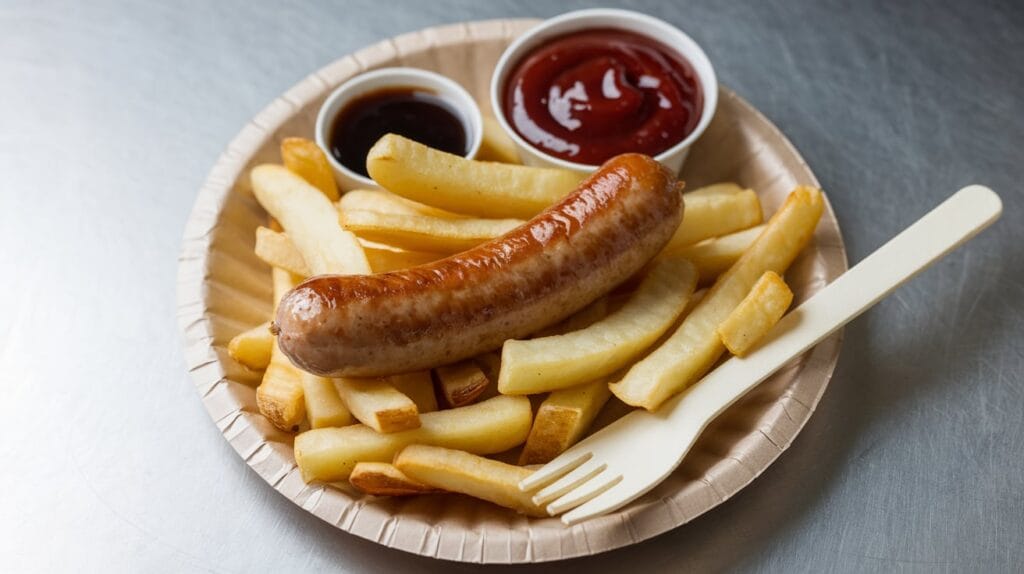 Sausage and Chips at Home